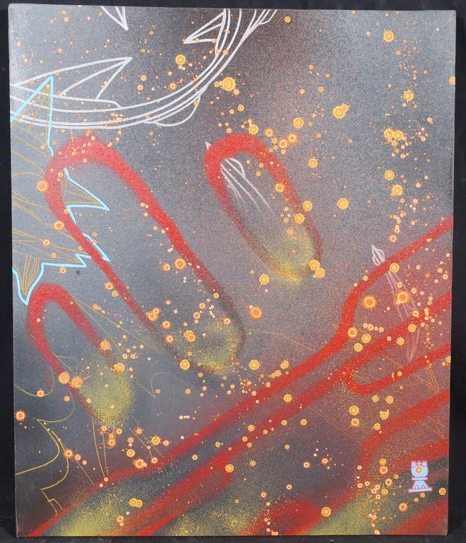 KOOR: Spray paint op doek, Cosmosis  kopen? Bied vanaf 200!