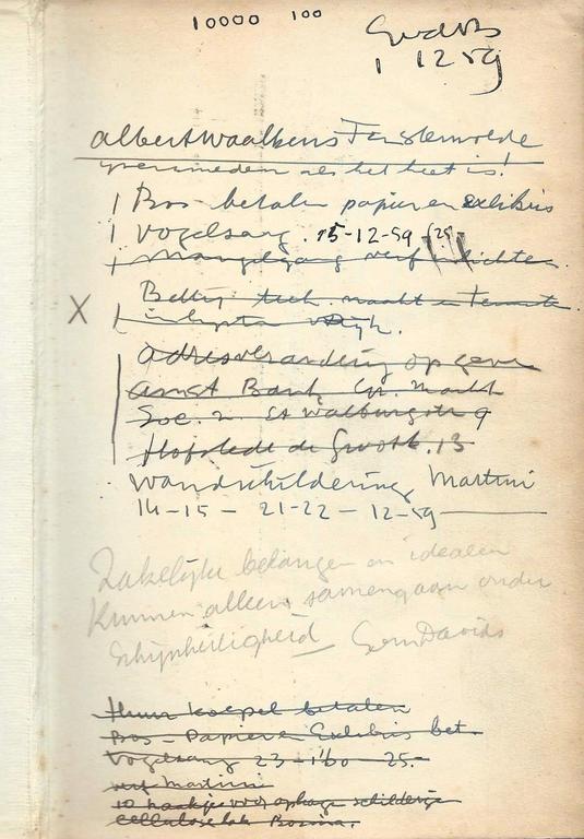 Siep van den Berg:  compositie 1, originele tekening kopen? Bied vanaf 30!