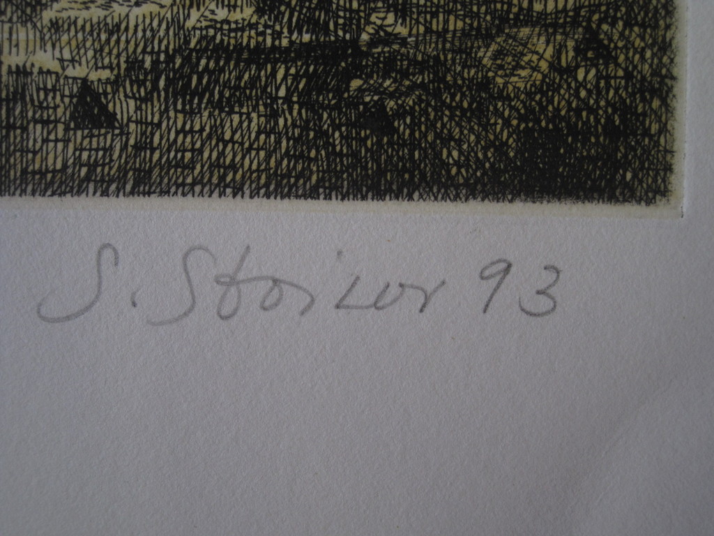 Grafische meester Bulgarije  Stoimen Stoilov (1944-) Litho "Life's struggle" ges kopen? Bied vanaf 1!