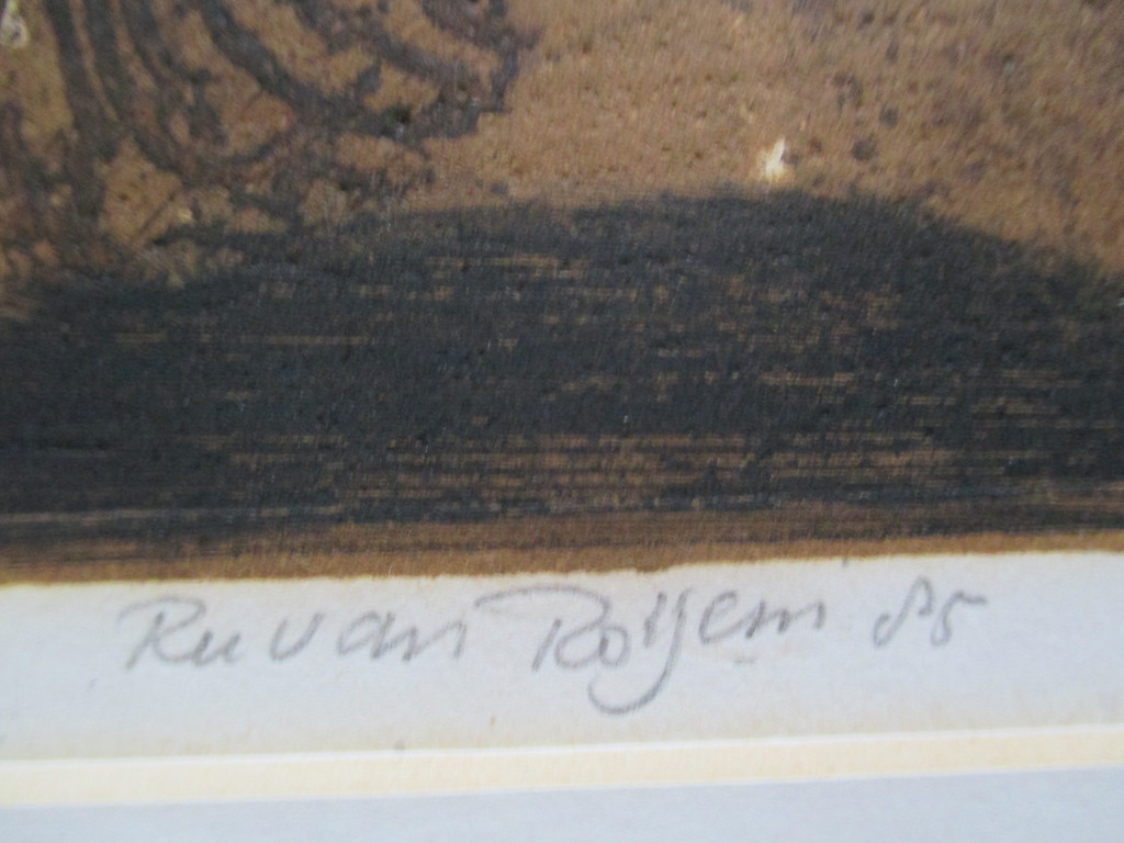 Ru van Rossem, grote reliëf-ets "Genesis III" 1985 kopen? Bied vanaf 60!