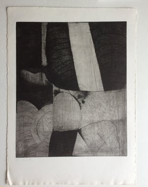 Guillaume Le Roy - Guillaume Le Roy: grote ets, Compositie 3, 1967. kopen? Bied vanaf 10!