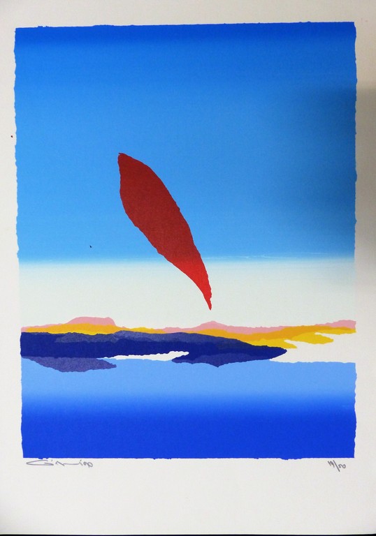 Gerard t hart( 1933 ) ,Zeefdruk op papier,Handgesigneerd, kopen? Bied vanaf 30!