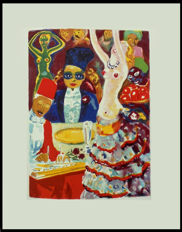 Kees van Dongen - Houtgravure 1955 -  Réception chez le Khalifat - 1001 nacht kopen? Bied vanaf 75!