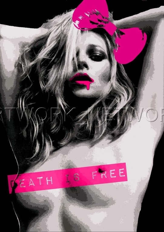 Large Print Painting "Kate Moss Pink" Signed Numbered A/P or 1 to 100 with COA kopen? Bied vanaf 1!
