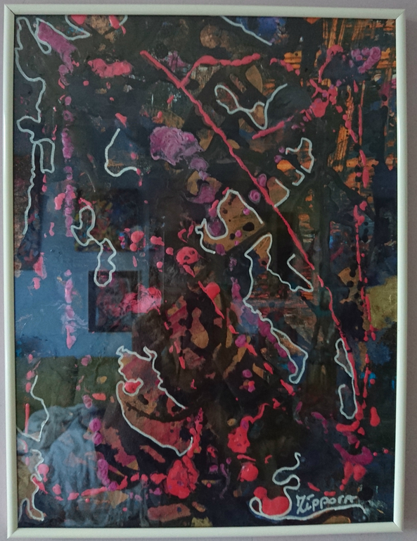 Zippora Meijer Abstract 30/40 cm acryl op papier kopen? Bied vanaf 1!