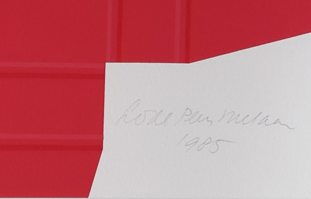Lode Pemmelaar, zeefdruk 1985, gesigneerd kopen? Bied vanaf 40!