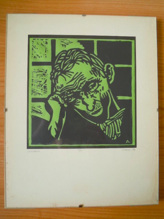 Prachtige linodruk gesigneerd ALBERT '82 - nr. 3/4 = 32 X 24 cm   kopen? Bied vanaf 10!