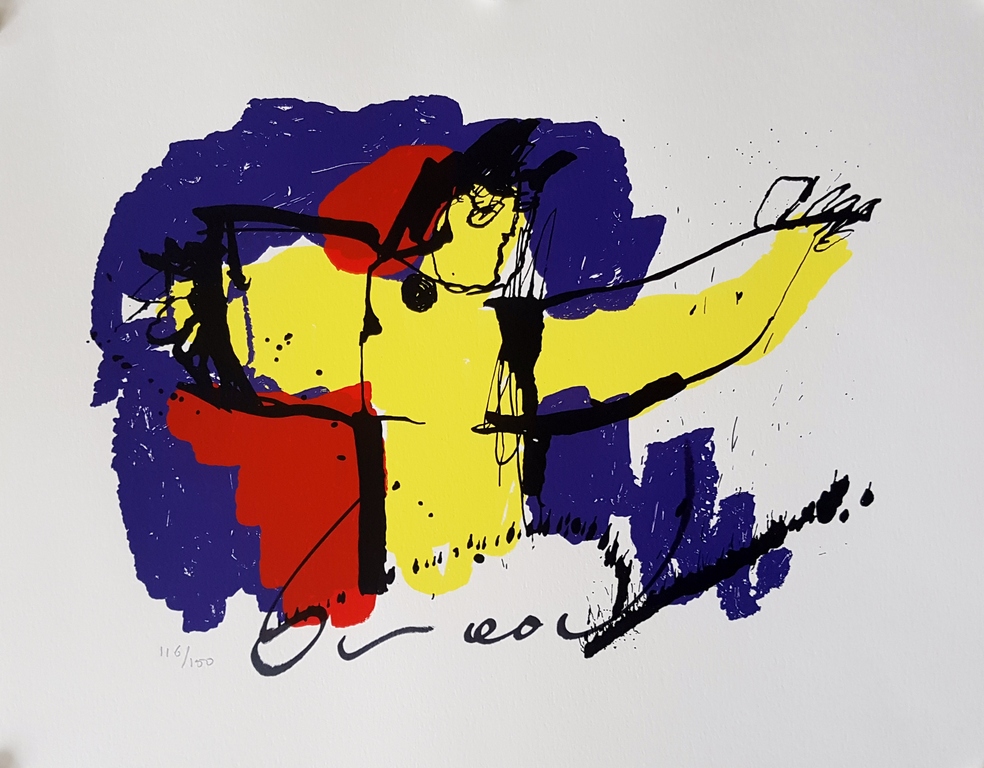 Herman Brood - Brasil God - gesigneerde zeefdruk op papier  verkocht voor € 135!