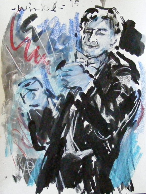 Arien Winkel - Laatste keer-Arien Winkel-gemengde techniek –Herbert von Karajan verkocht voor € 35!