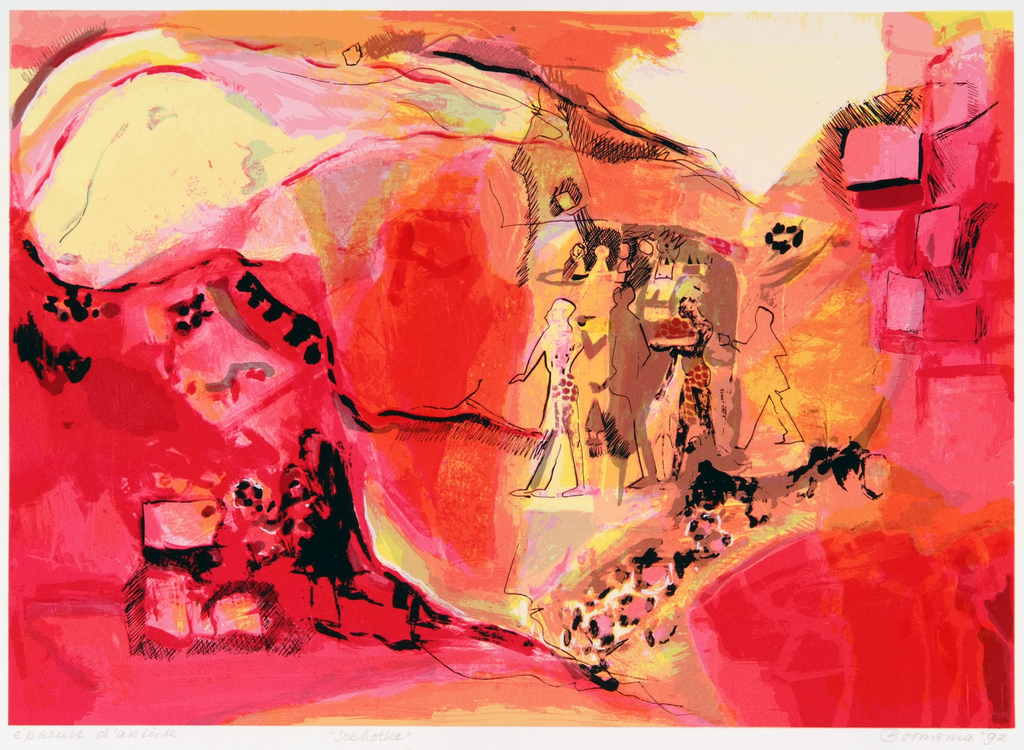 Marijke Boomsma - Sobhotke - gesigneerde zeefdruk - E/A - 1992 kopen? Bied vanaf 45!