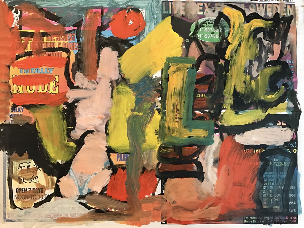 Peter Klashorst -origineel werk - abstracte voorstelling op papier  kopen? Bied vanaf 1!