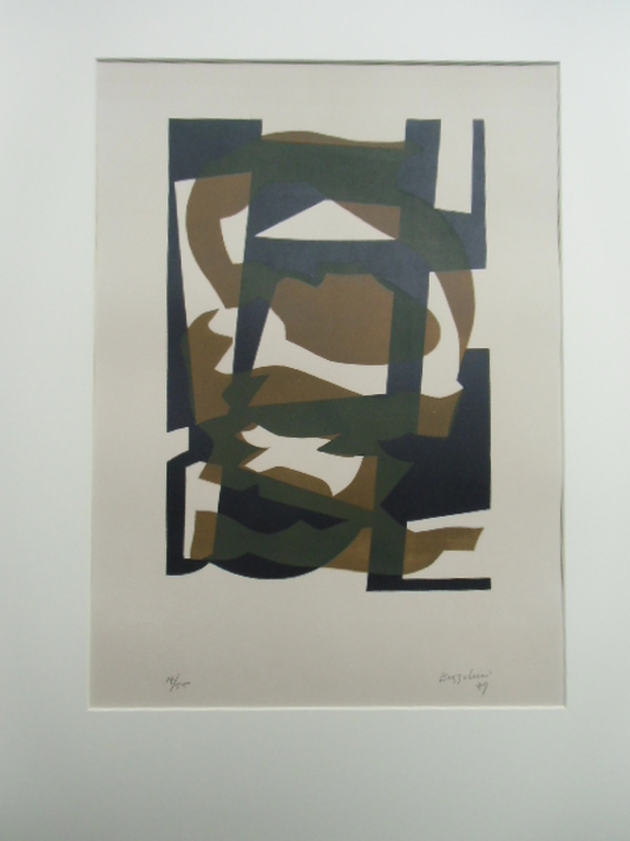 COMPOSITIE ZONDER TITEL  //  LINOSNEDE VAN SILVANO BOZZOLINI kopen? Bied vanaf 50!