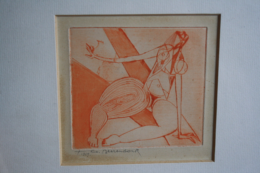 Theo Beerendonk - ABSTRACT FIGUUR NAAKT 1969 verkocht voor € 50!