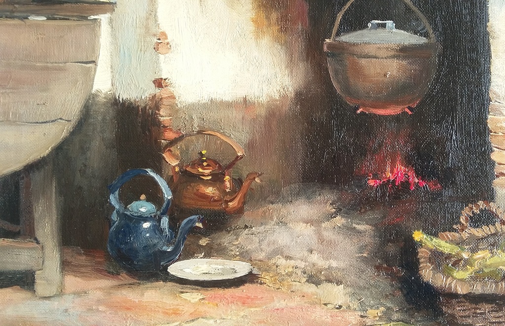 A.J. Zwart (1903-1981) - Interieur te Lage Mierde kopen? Bied vanaf 250!