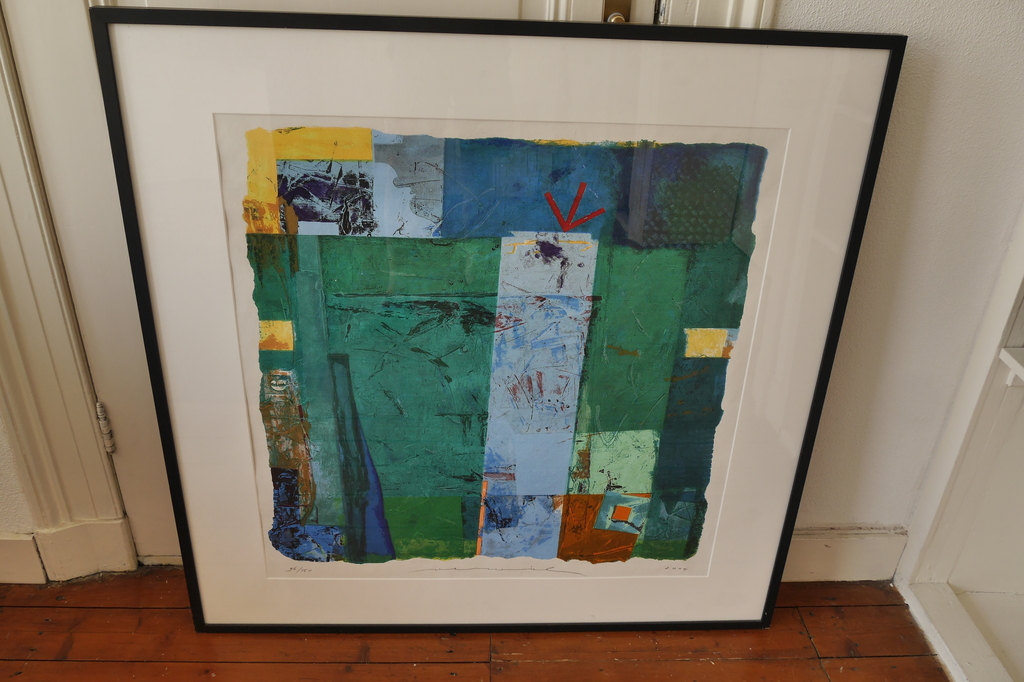 Jos Verwiel: Zeefdruk, Prassino, 2004 verkocht voor € 50!