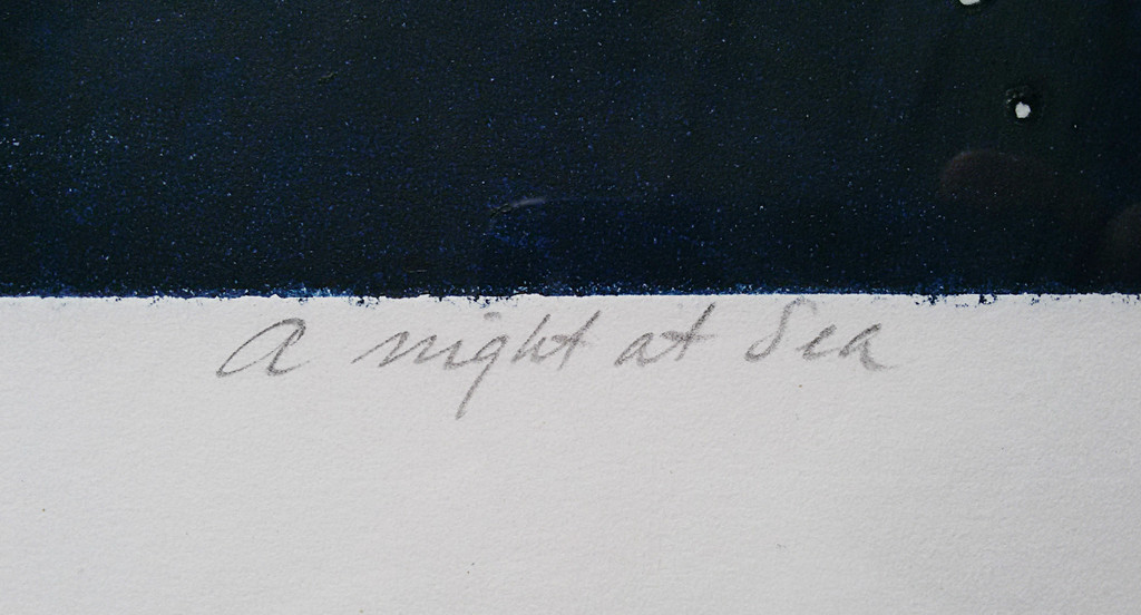 Pierre Cops - A night at sea, ets (mooi ingelijst, groot) kopen? Bied vanaf 80!