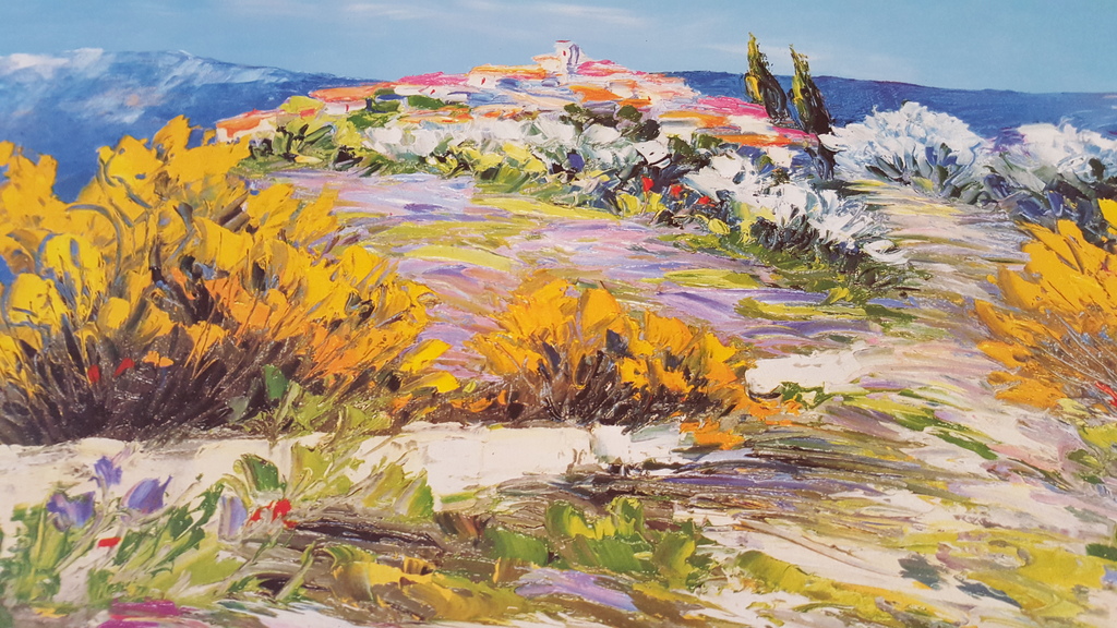 Village sur la Collin - Grote Lithografie - gesigneerd en genummerd - oplage 390 kopen? Bied vanaf 5!