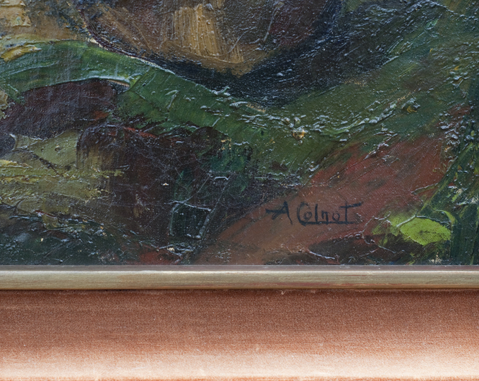 Landschap met hooioppers - olieverf op doek - gesigneerd kopen? Bied vanaf 1600!