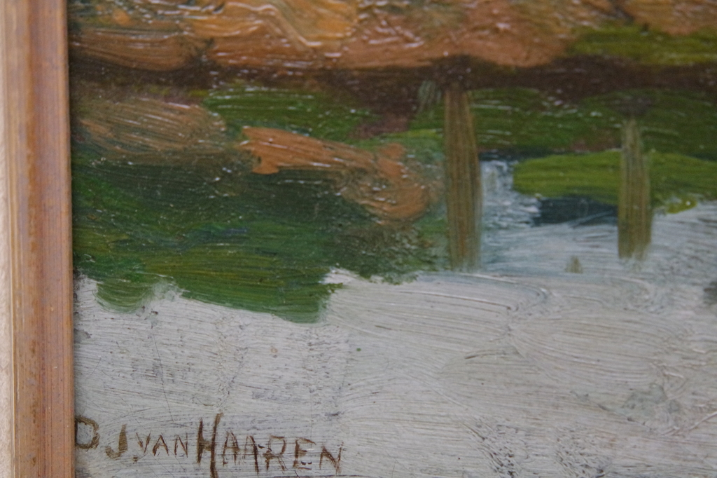 Dirk Johannes van Haaren (1878-1953) - olieverf op paneel - Oud Sloterdijk kopen? Bied vanaf 325!