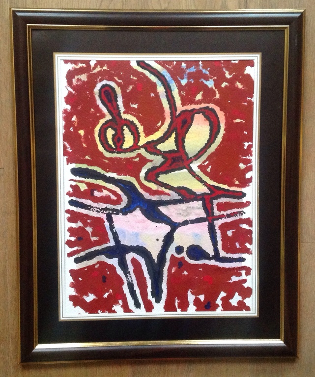 Jack Vissers: acryl op papier, abstracte constellatie kopen? Bied vanaf 10!