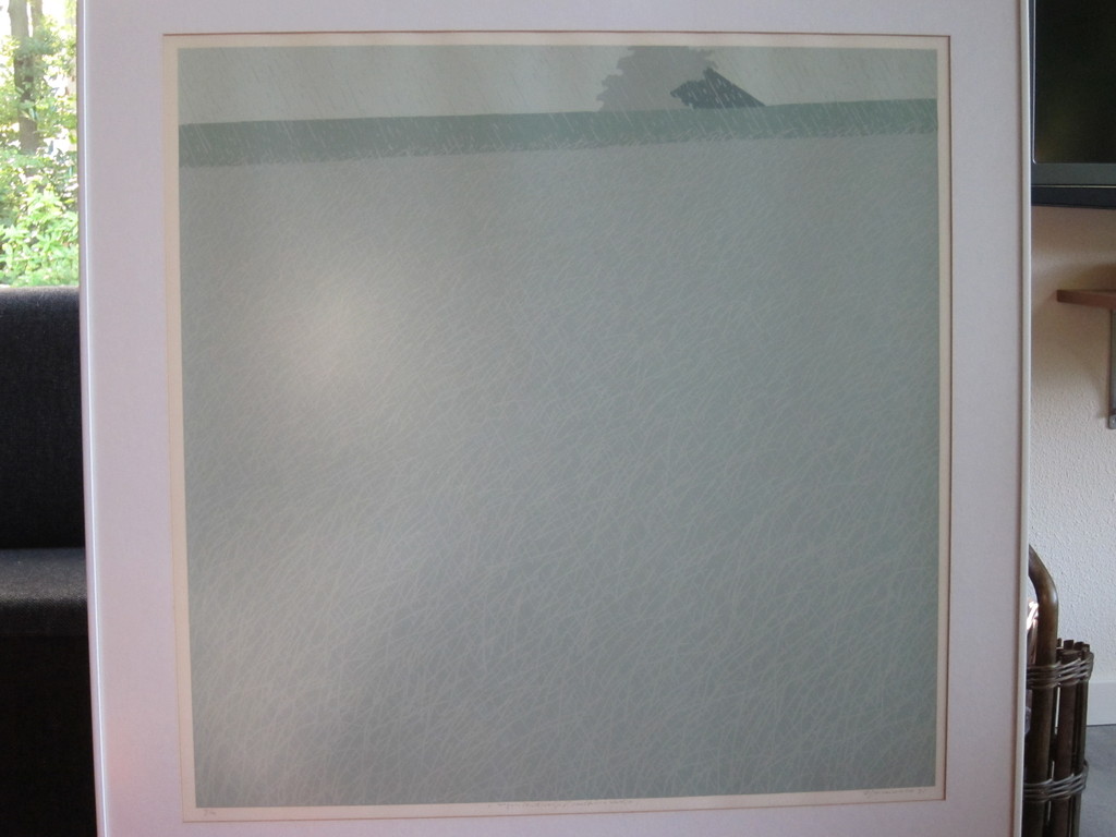 Doris Groeneveld: Zeefdruk, Regen op Westfriesche zeedijk kopen? Bied vanaf 75!