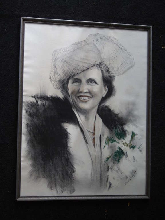 Aparte grote Pasteltekening van Koningin Juliana door Jan vd Linde Jr. 1887-1956 kopen? Bied vanaf 1!