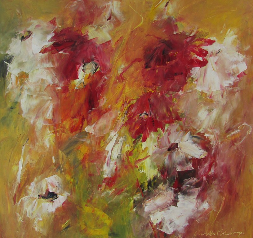 Charlotte Molenkamp: Olieverf op doek: Bloemen kopen? Bied vanaf 4800!