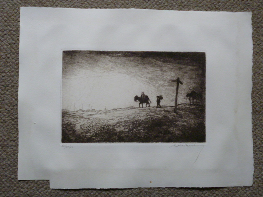 Dirk Baksteen - ets - Kleine Vlucht uit Egypte kopen? Bied vanaf 90!