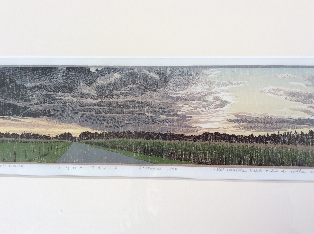 Siemen Dijkstra, Kleurenhoutsnede, Landschap Oosteres Lhee Drenthe kopen? Bied vanaf 225!