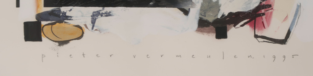Pieter Vermeulen: Gemengde techniek op papier, Z.T. - Ingelijst kopen? Bied vanaf 35!