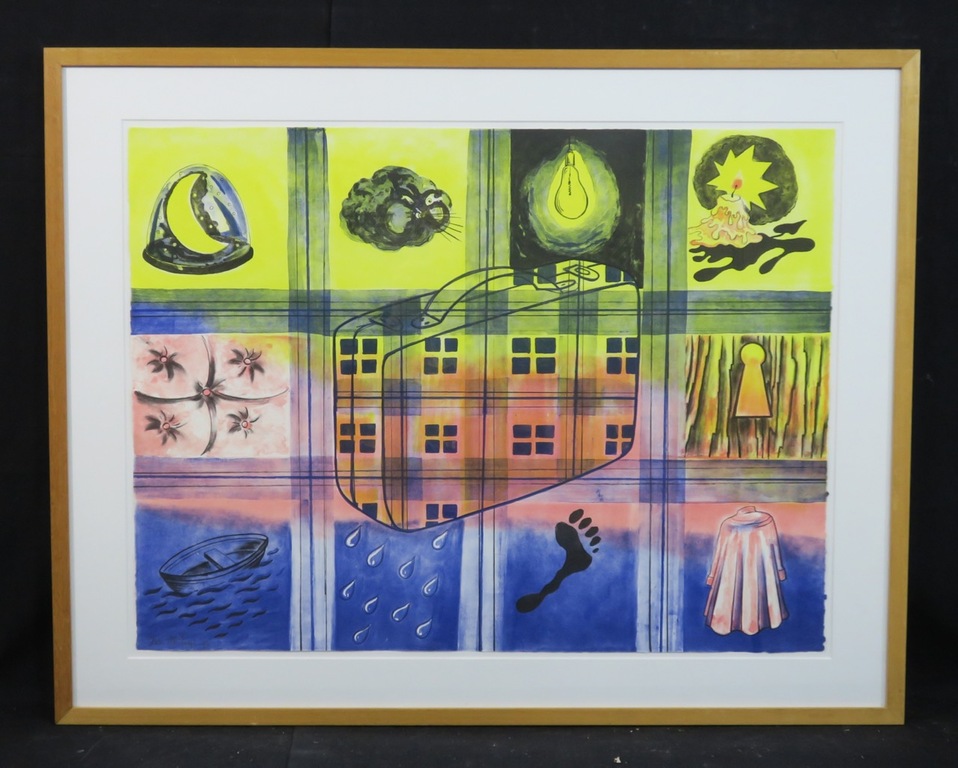 Marieke Geys: Litho, Reiziger save fr.oblivion -Ingelijst  kopen? Bied vanaf 1!