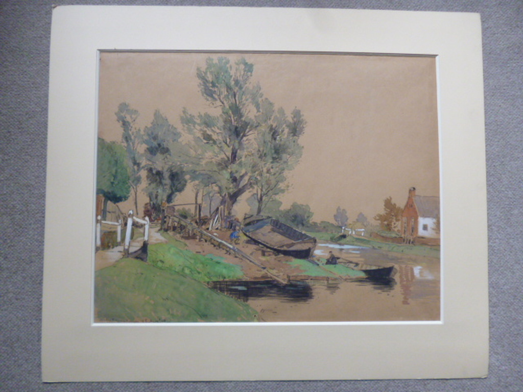 H.E.Roodenburg - aquarel - Werfje Bernard Kuijper kopen? Bied vanaf 65!