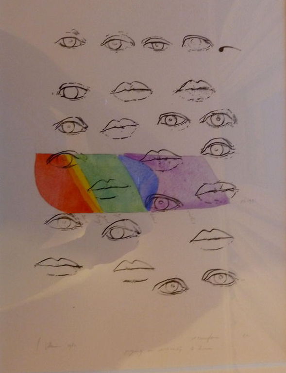 Dubbeldruk, Litho en aquarel verkocht voor € 85!