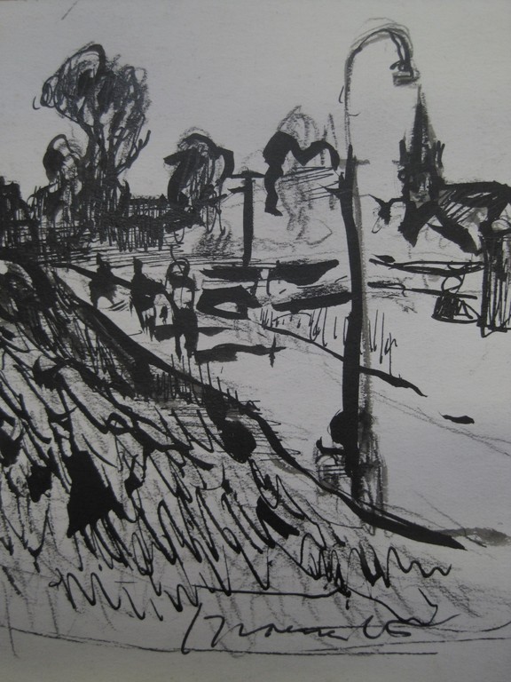 AcheterJan Groenestein * op de dijk bij Sloterdijk * oostind.inkt tekening omstreeks 19? Enchérissez de 1!