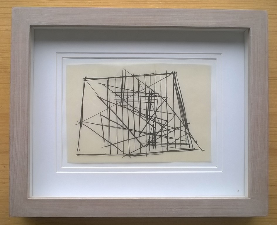 Siep van den Berg: inkttekening, geometrische constructie verkocht voor € 95!