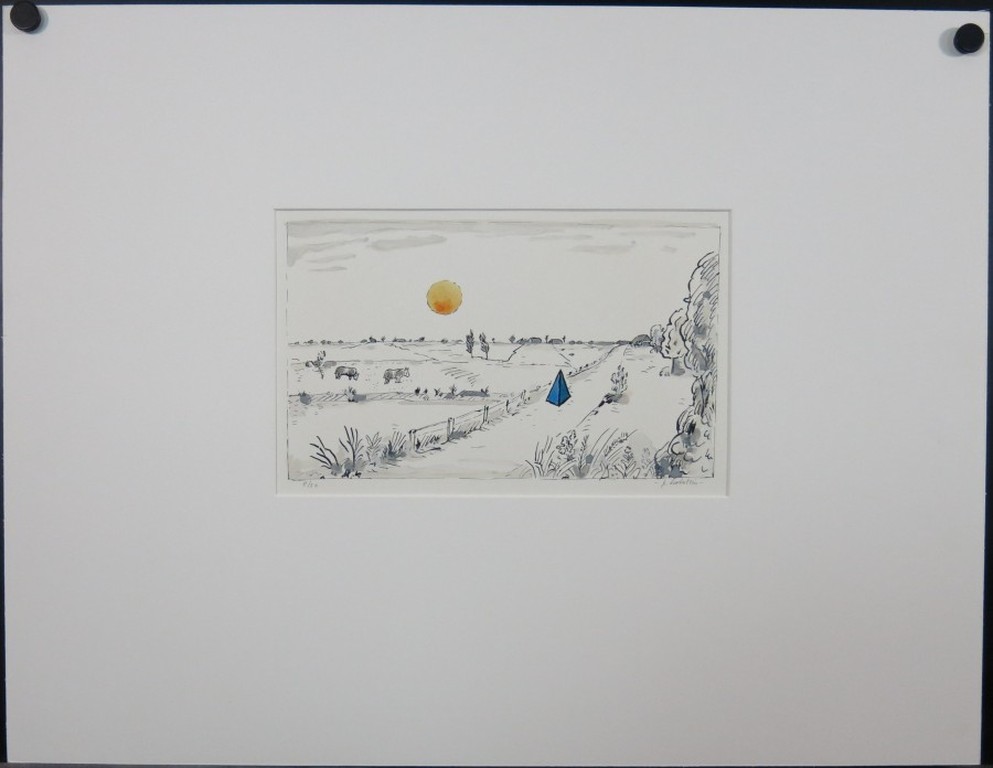 Pieter Holstein: Handgekleurde Litho, Zon kopen? Bied vanaf 1!