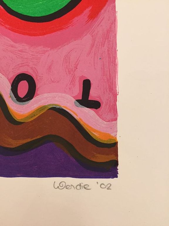 WENDIE BRAUCKMANN Gr Zeefdruk (76x63cm)  POSITIEF DENKEN.Handgesigneerd  kopen? Bied vanaf 55!