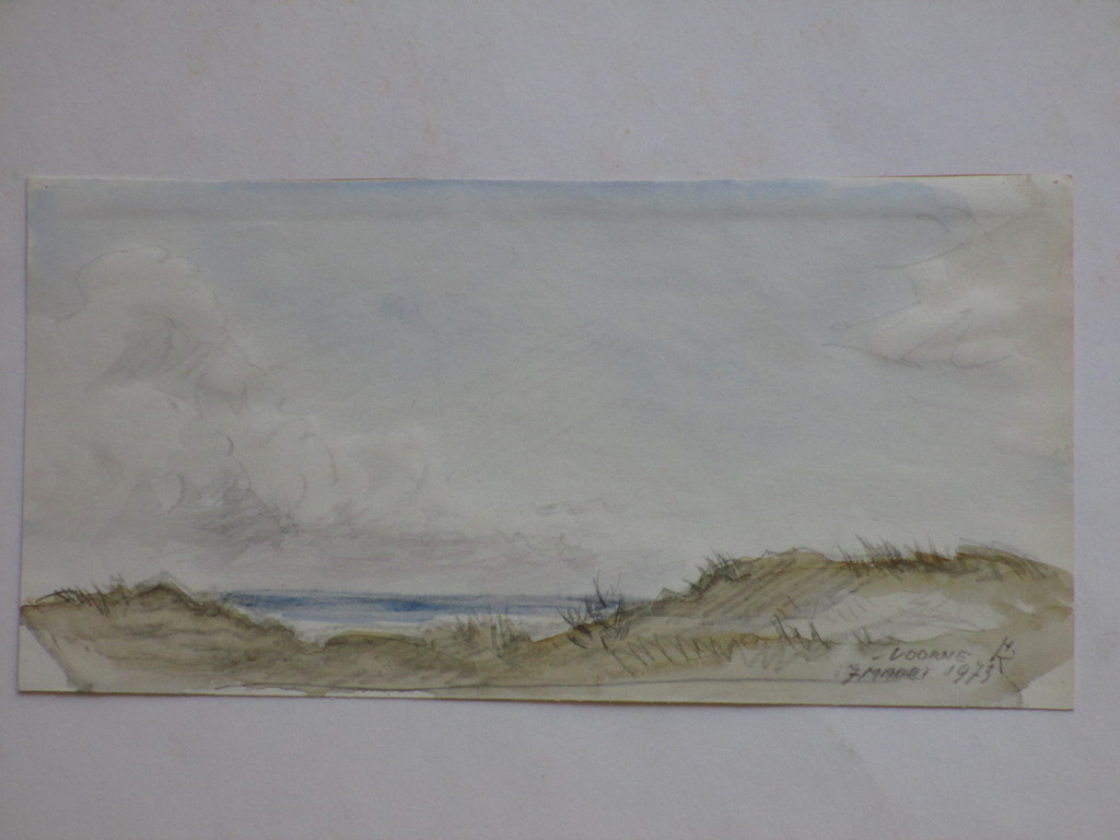 Han Krug, Strandgezicht Voorne, Kleurtekening kopen? Bied vanaf 1!