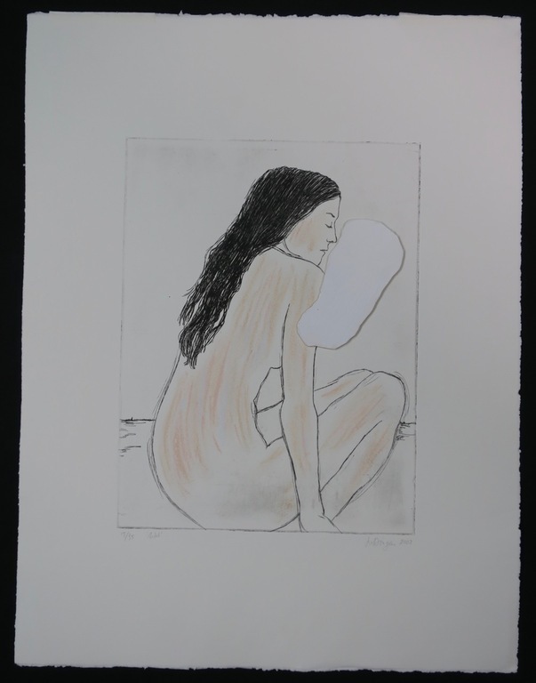 Iris van Dongen: Handgekleurde ets en collage, Wit kopen? Bied vanaf 1!