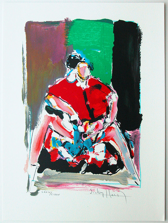 Victor Hasch, ‘L' Espagnole’, originele kleurenlitho, handgesigneerd kopen? Bied vanaf 19!