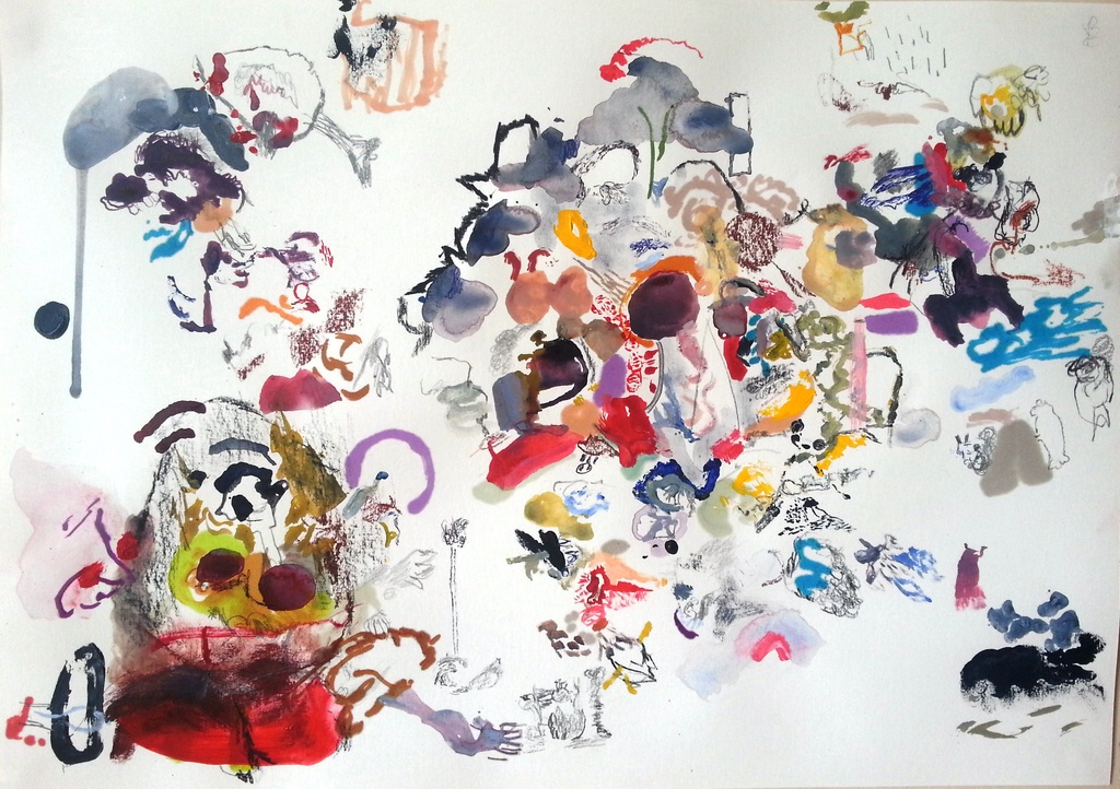 PAUL LOUIS VAN DEN BERGH (1967- ) Gemengde Techniek - "Flarderen" - 2015 kopen? Bied vanaf 145!