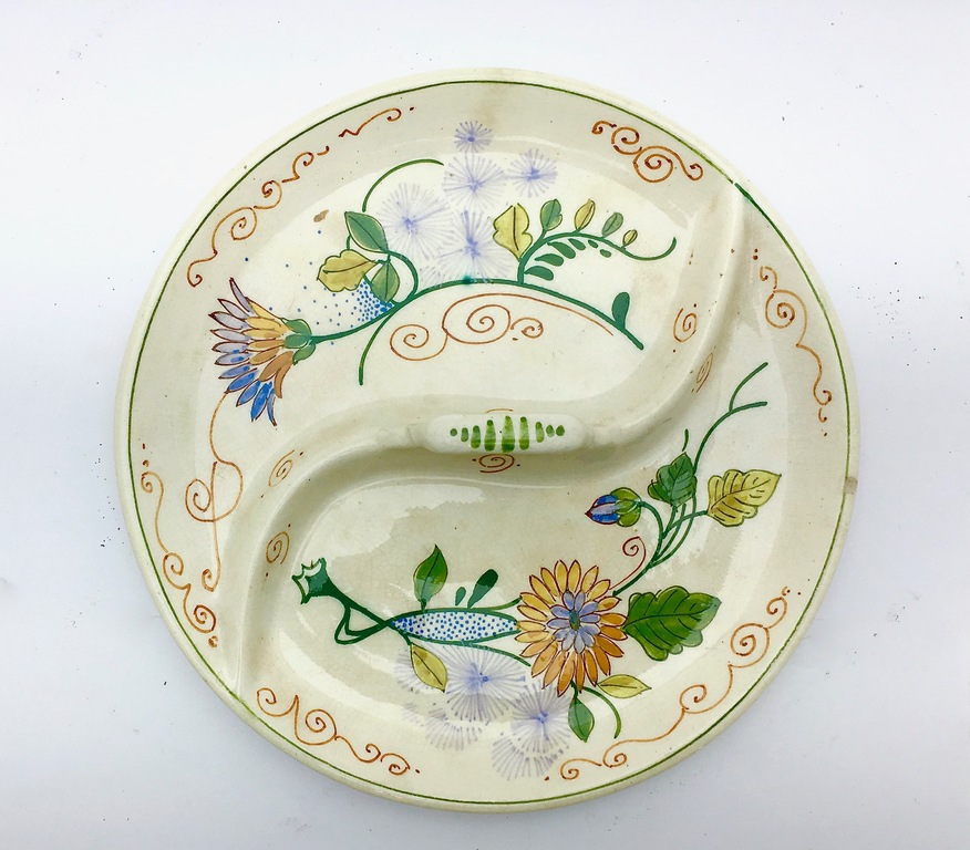 Plateelbakkerij Zuid-Holland - Schaal floraal decor  "Juliette" - 1918 kopen? Bied vanaf 1!