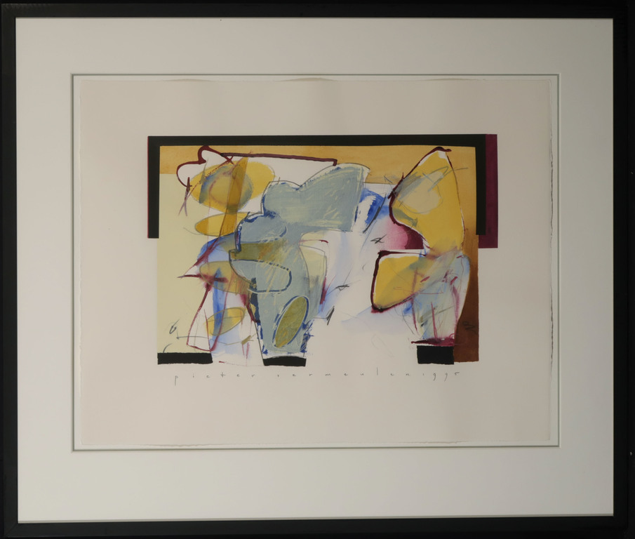 Pieter Vermeulen: Gemengde techniek, Zonder titel II - Ingelijst kopen? Bied vanaf 50!