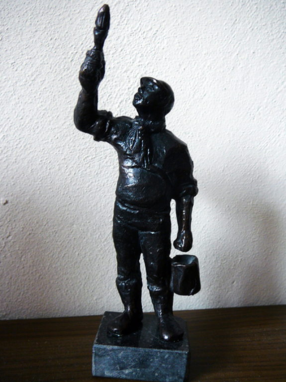 Marlies Noordkamp: 'De Schilder' -brons 2001- kopen? Bied vanaf 35!