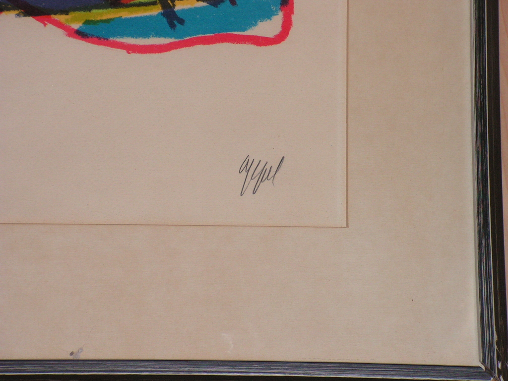 Karel Appel - lithografie - Abstracte compositie - oplage 100 kopen? Bied vanaf 450!