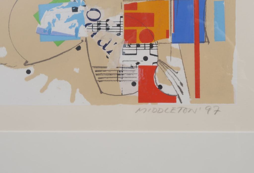 Sam Middleton: Zeefdruk, Composition IV - Ingelijst kopen? Bied vanaf 1!