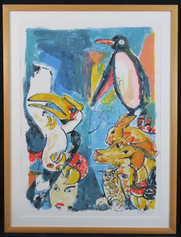 Anton Vrede: Litho, Z.T. - Ingelijst (Groot) verkocht voor € 60!