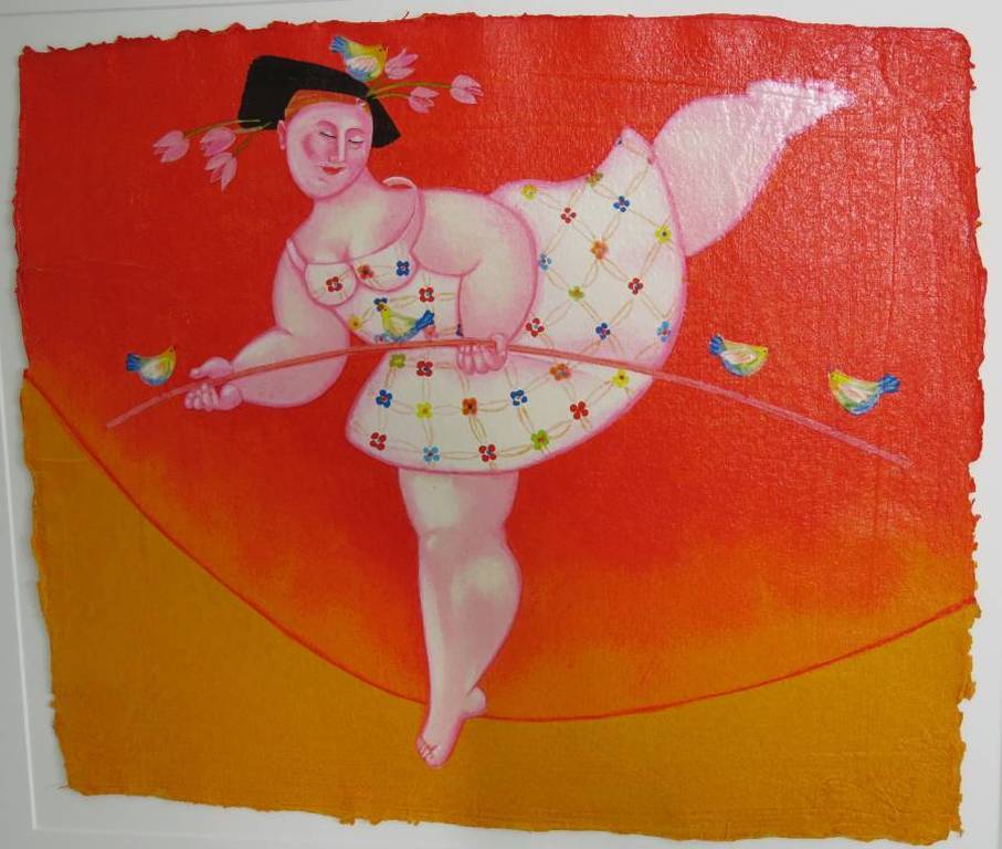 Ada Breedveld: Zeefdruk, Koorddanser verkocht voor € 100!