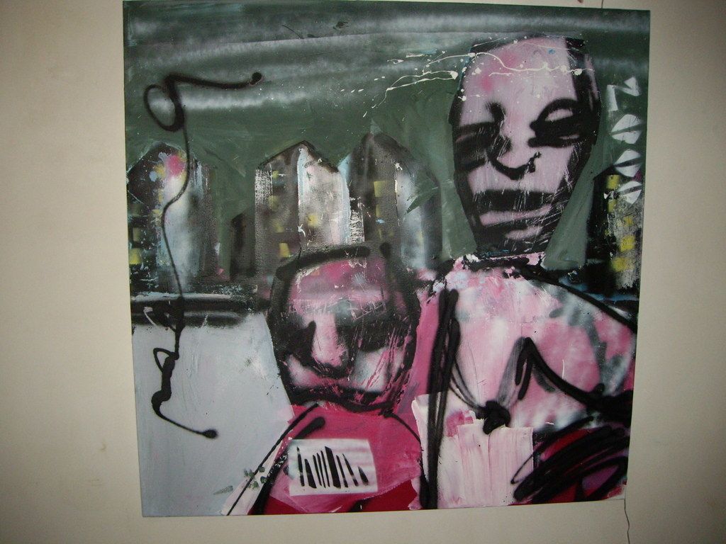 Herman Brood origineel schilderij 120 x 120 cm + HBM certificaat verkocht voor € 2700!