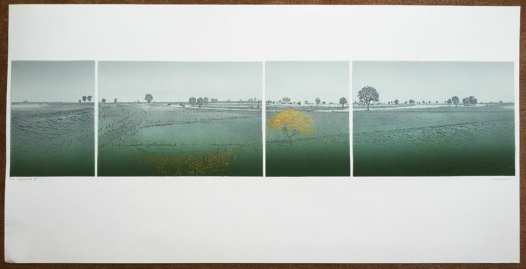 Elmar Gille - Flachland III, aquatint ets kopen? Bied vanaf 85!